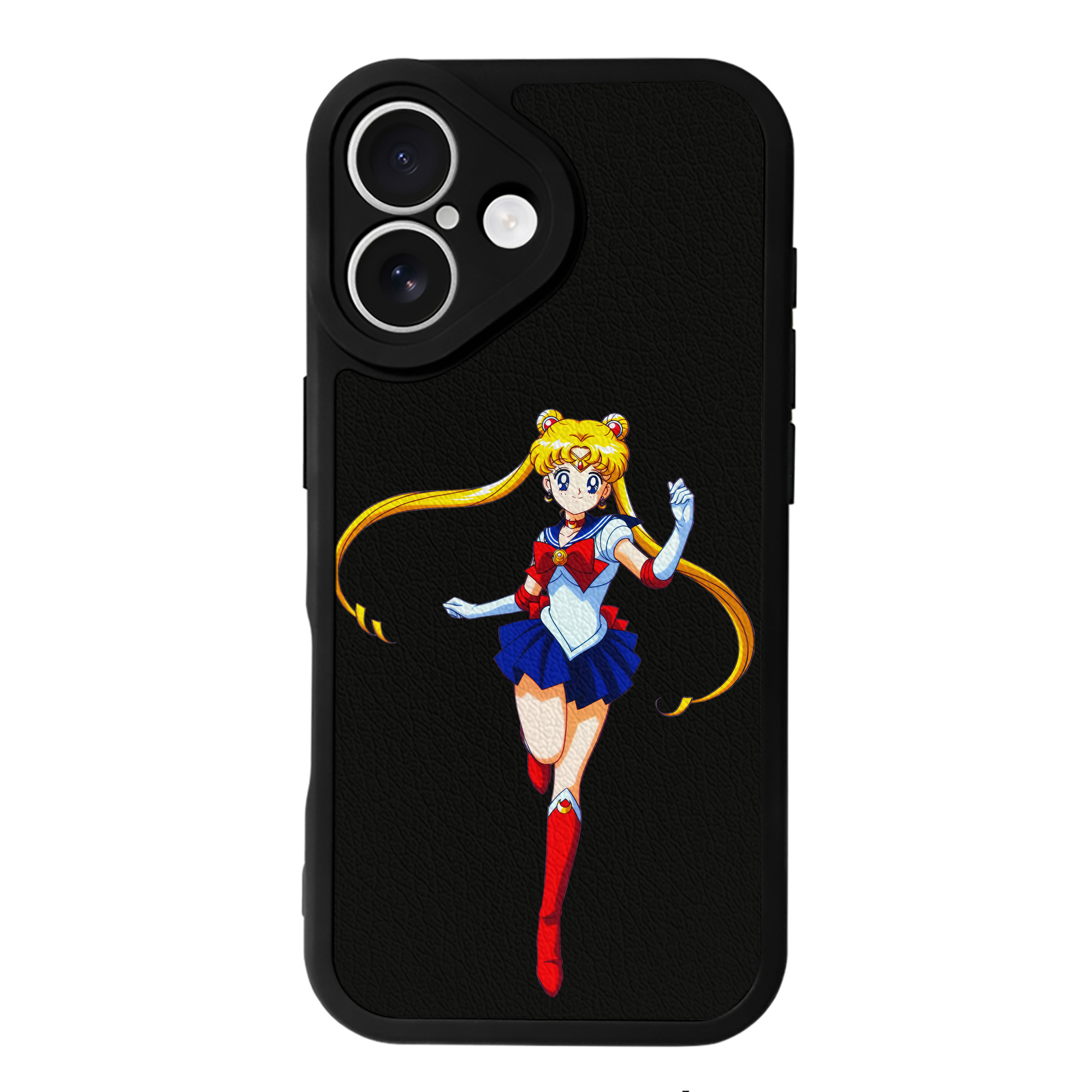 （画像用） 美少女戦士セーラームーン 月野 うさぎ つきの うさぎ Sailor Moon Tsukino Usagi 【iPhone 16シリーズ対応】シリコンスマホケース（レザー調） 材質：シリコン